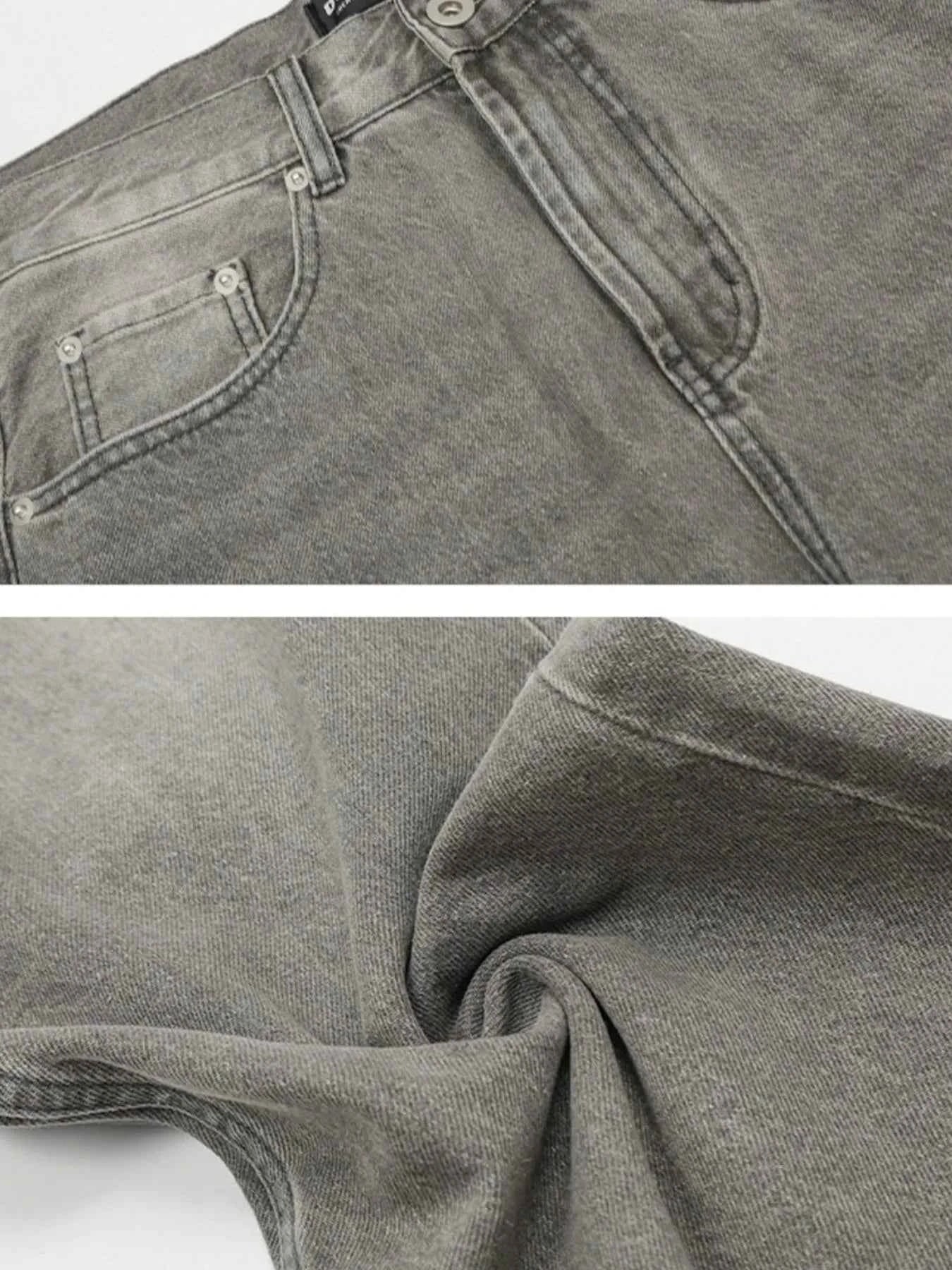 Men's Vintage Washed Wide Leg Jeans